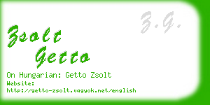 zsolt getto business card